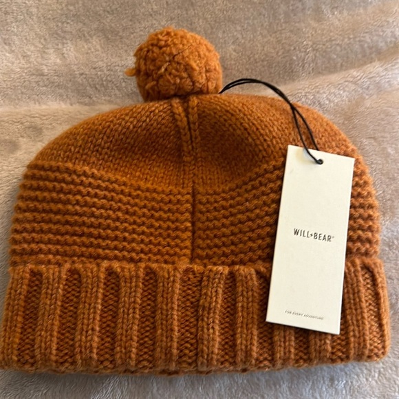 Will + Bear 100% Australian Wool - Tasman Ochre Soft Wool Pom Pom Beanie BNWT - Picture 3 of 10